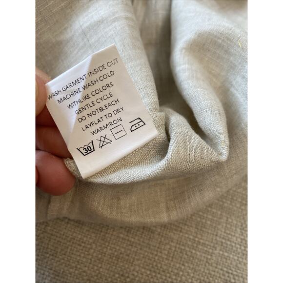 NEW Amazhiyu 100% Linen M Top Tank Womens Hemp Flax Tan Natural Minimal BOHO - Picture 11 of 13